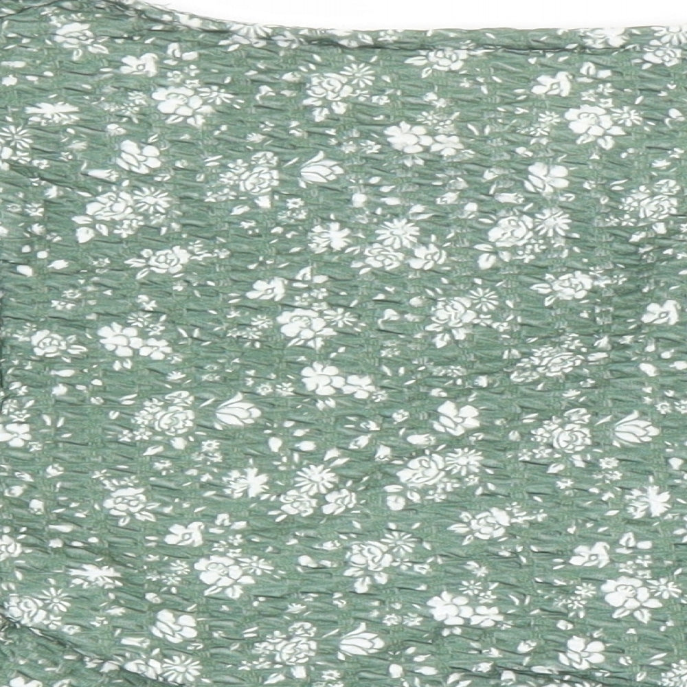 Womens UK Size 12 ASOS Green Cropped Blouse