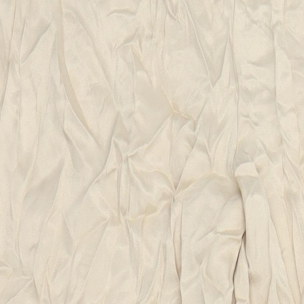 Womens UK Size XS Zara Regular Fit Beige Trousers