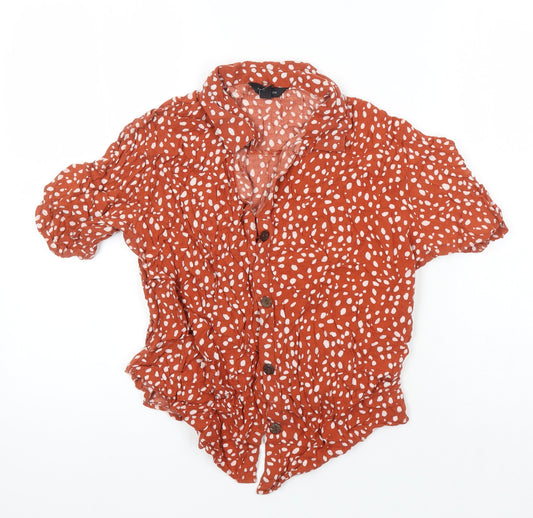 Womens UK Size 16 New Look Brown Tunic Blouse