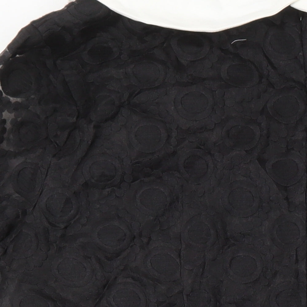 Millie Mackintosh Womens Black Polyester Shift Size 14 Collared