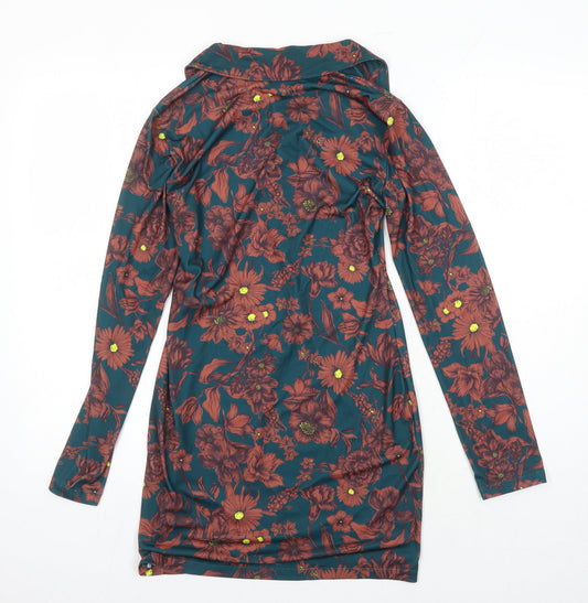 Womens UK Size S Zara Multicoloured Tunic Blouse