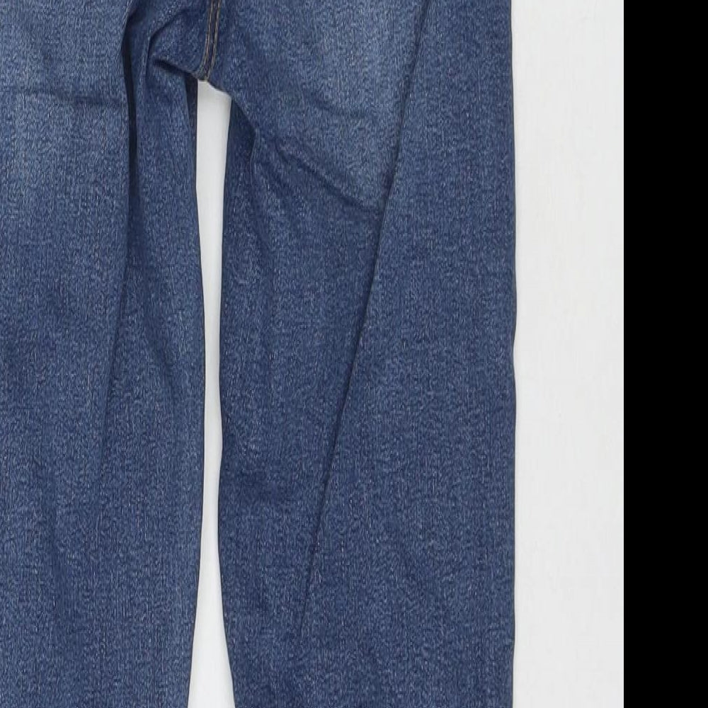 Topshop Womens Blue Cotton Skinny Jeans Size 24 in L30 in Regular Zip