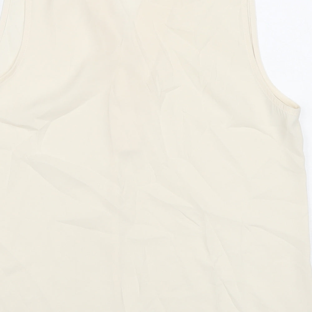 Womens UK Size 10 NEXT White Basic Tank