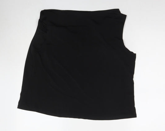 Womens UK Size 24 essence Black Basic Tank