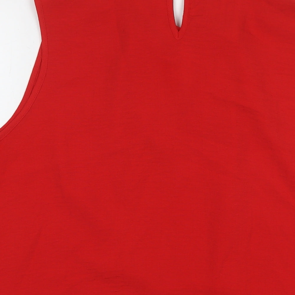 Womens UK Size 14 Dorothy Perkins Red Basic Tank