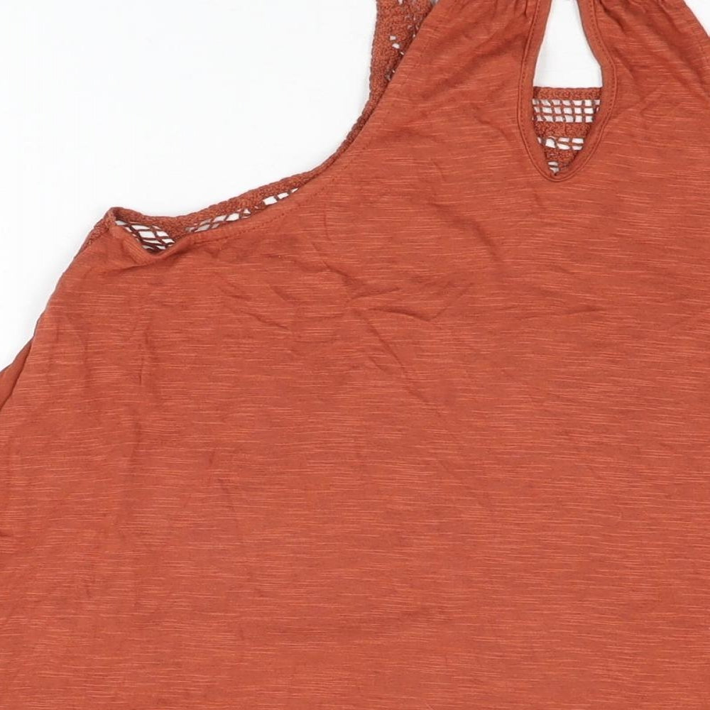 Womens UK Size 14 NEXT Brown Basic T-Shirt