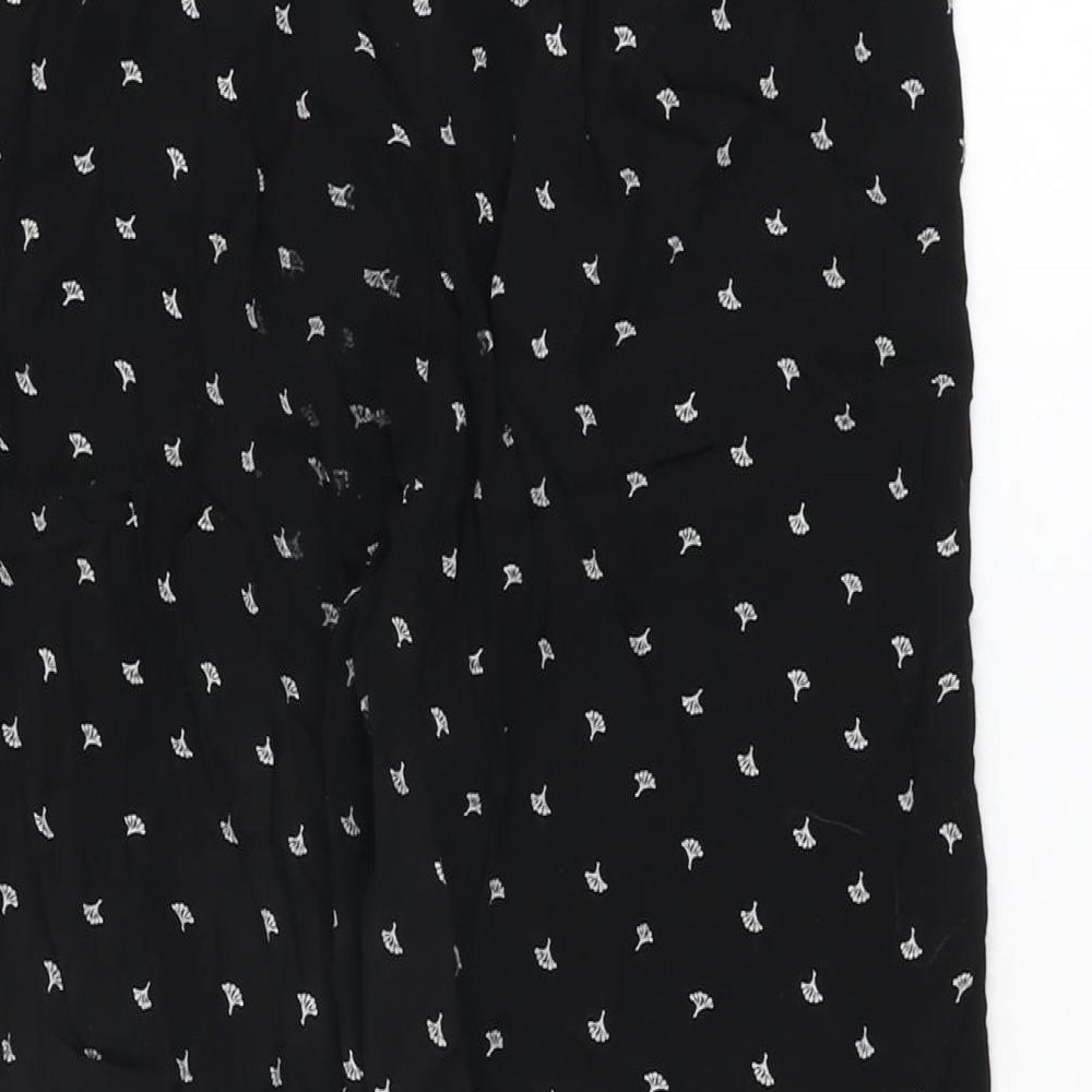 Womens UK Size S Cooperative Regular Fit Black Trousers