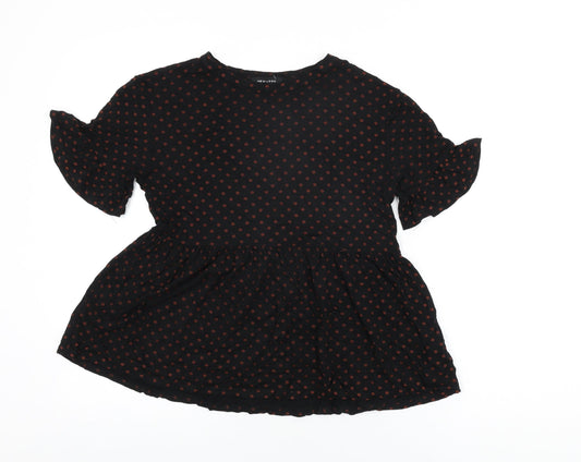 Womens UK Size 8 New Look Black Basic T-Shirt