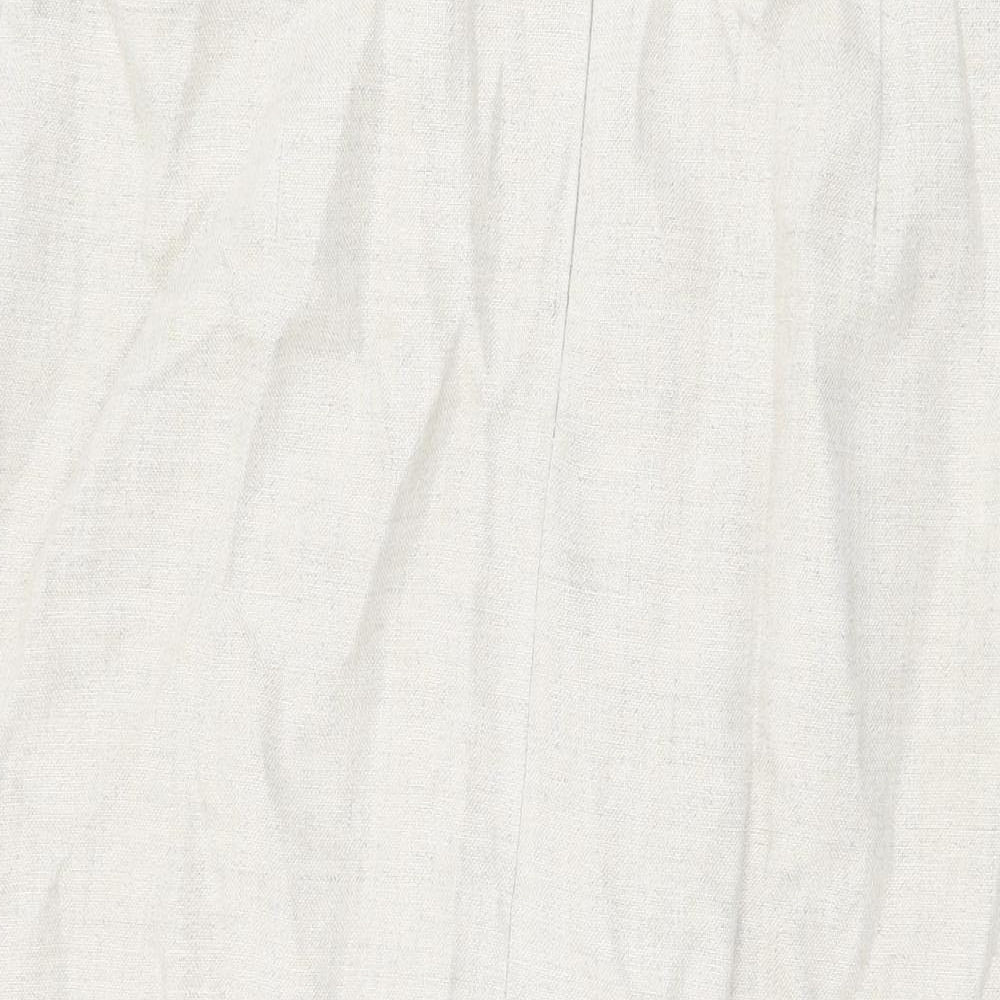 Lakeland Womens Beige Viscose Wrap Skirt Size 16 Zip