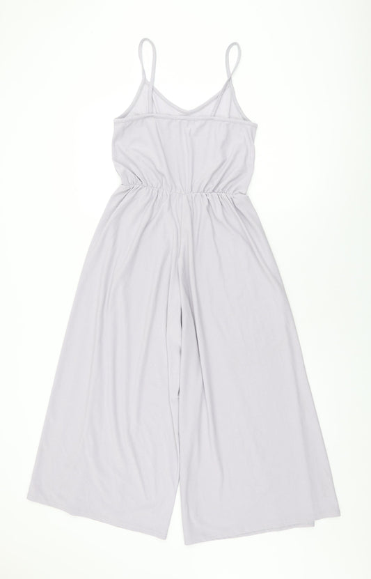 Boohoo Womens Purple Polyester Jumpsuit One-Piece Size 8 L24 in Pullover