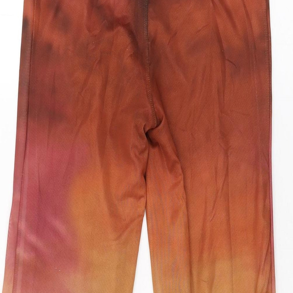 Womens UK Size XS Motel Regular Fit Orange Trousers