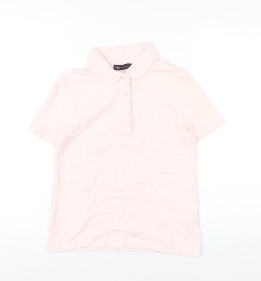 Womens UK Size 6 Marks and Spencer Pink Basic Polo