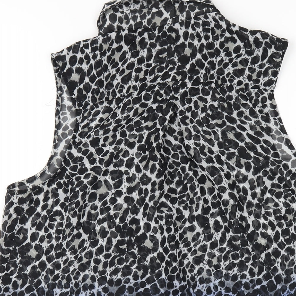 Womens UK Size 8 H&M Multicoloured Basic Button-Up