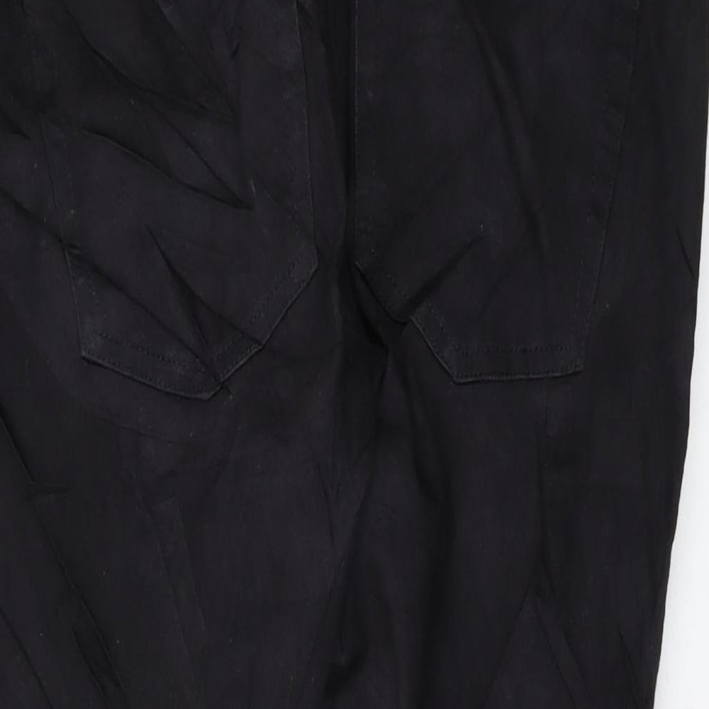 Topshop Womens Black Cotton Skinny Jeans Size 34 in L27 in Regular Button
