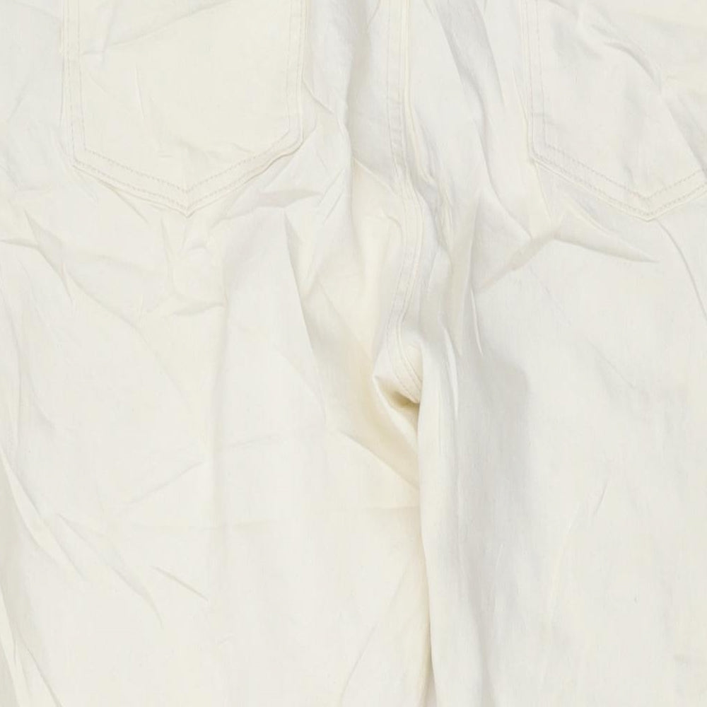 Womens UK Size 24 Marks and Spencer Regular Fit Mom Ivory Jeans