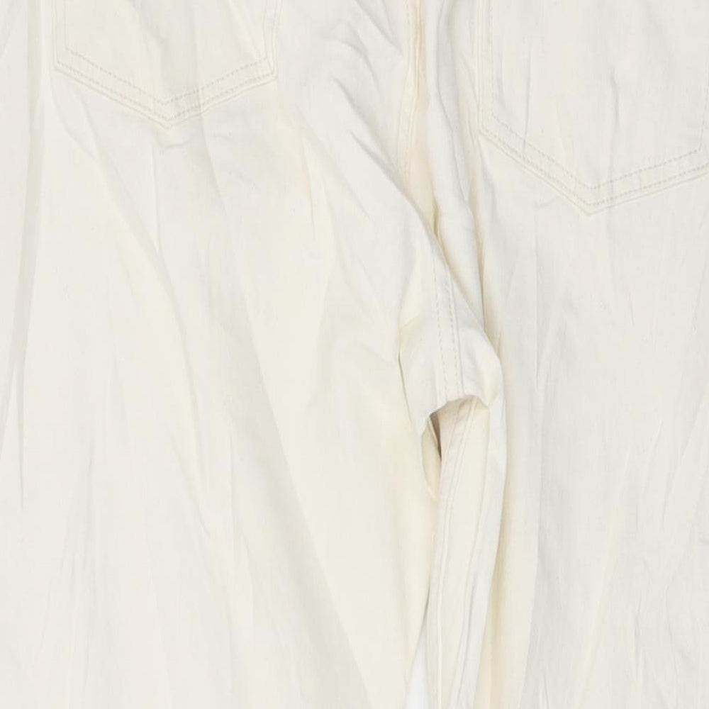 Womens UK Size 22 Marks and Spencer Slim Fit Mom Ivory Jeans