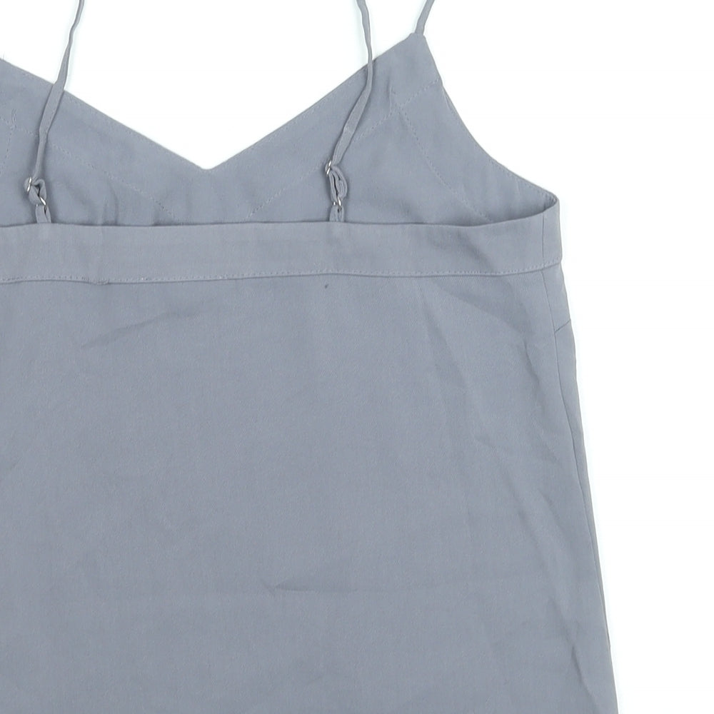 Womens UK Size 6 Topshop Grey Camisole Blouse