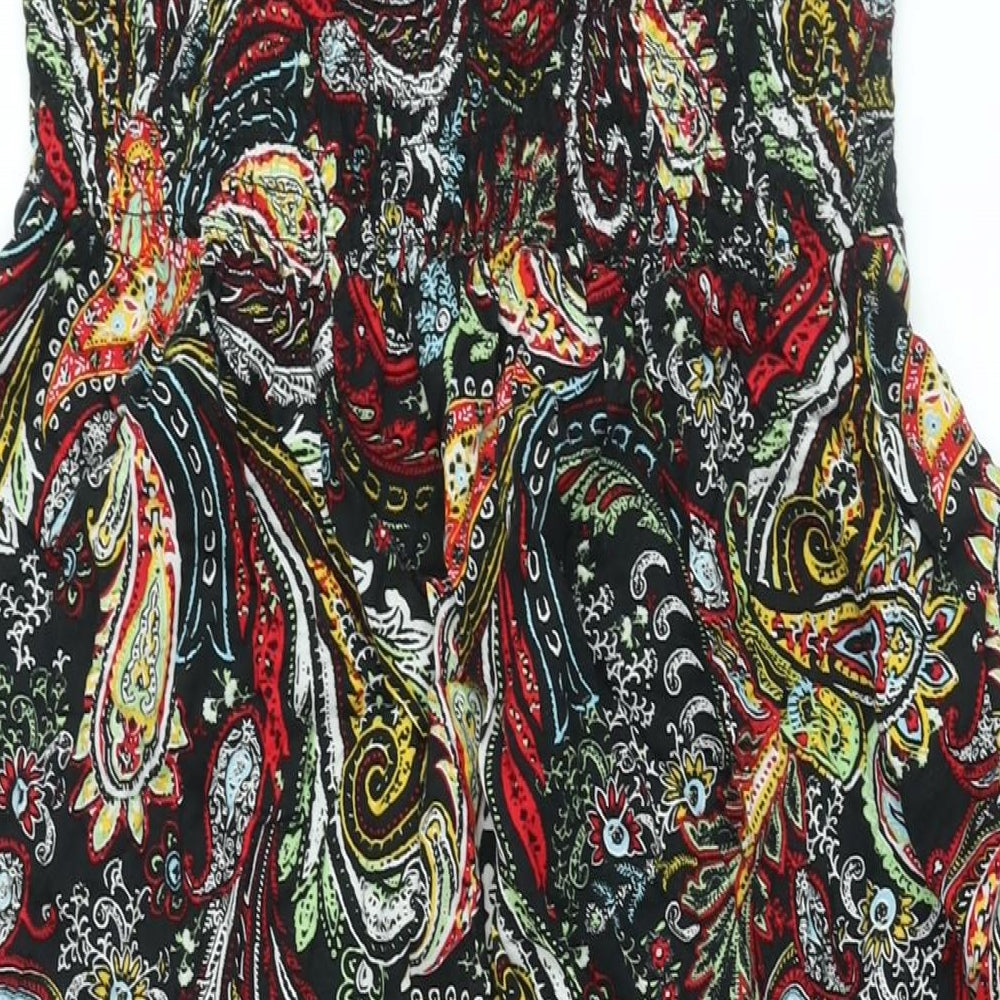 Marks and Spencer Womens Multicoloured Paisley Viscose Maxi Size 14 Halter Pullover