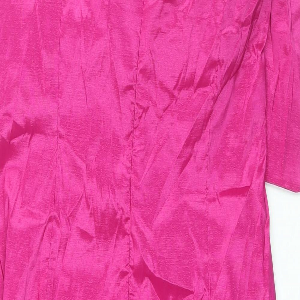 Oasis Womens Pink Polyester Mini Size 16 Sweetheart Zip - Bow