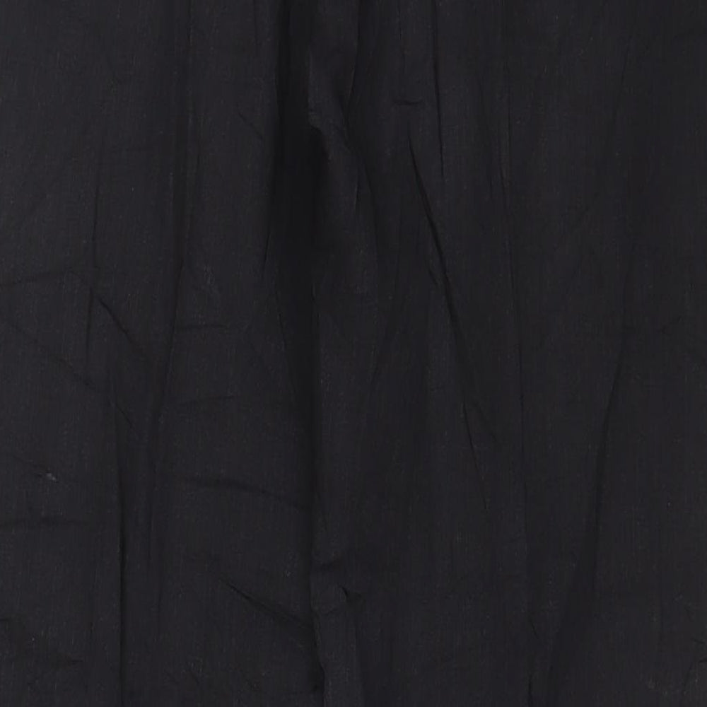 Marks and Spencer Mens Grey Wool Trousers Size 36 in L31 in Regular Hook & Eye