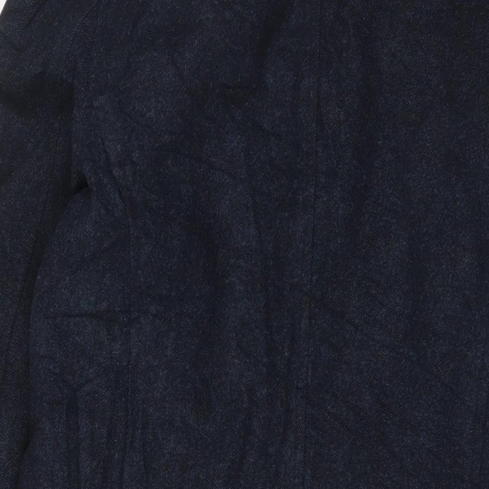 Mens UK Size S Topman Blue Overcoat