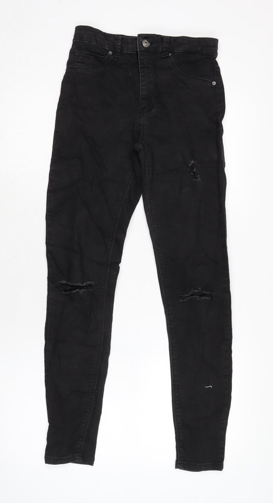 Womens UK Size 8 Berksha Regular Fit Tapered Black Jeans