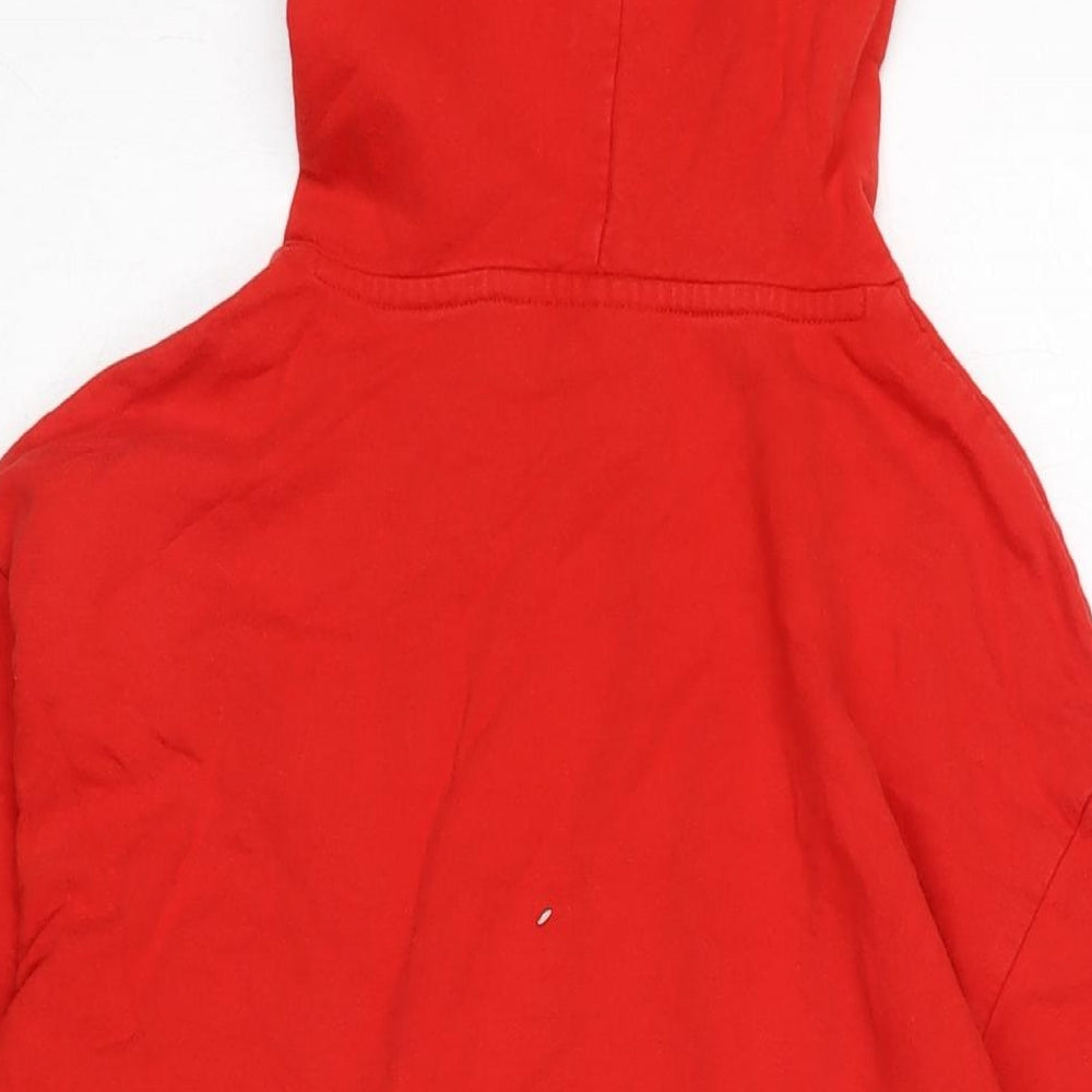 BPC Girls Red Cotton Jumper Dress Size XL Crew Neck