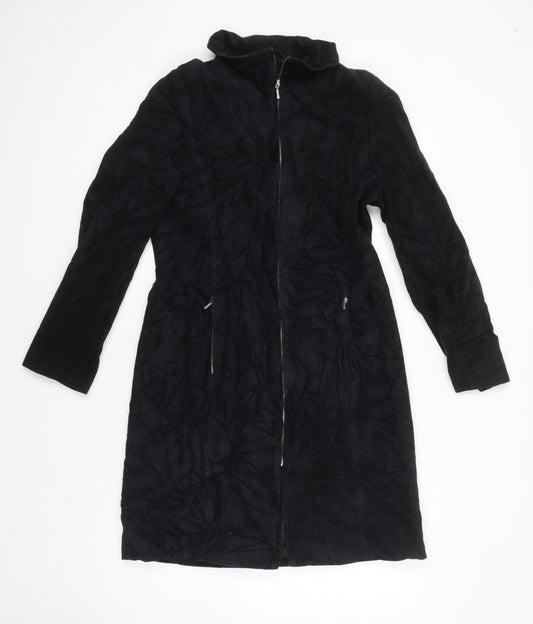 Womens UK Size 12 Dorothy Perkins Black Overcoat
