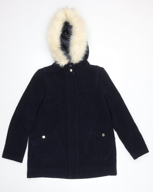 Womens UK Size 10 Topshop Blue Overcoat