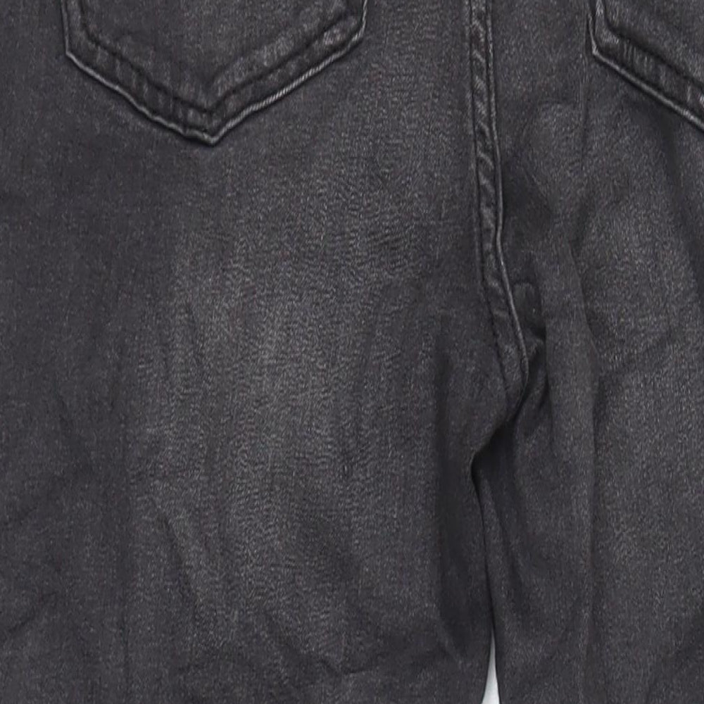 M&S Womens Grey Cotton Skinny Jeans Size 8 L27 in Regular