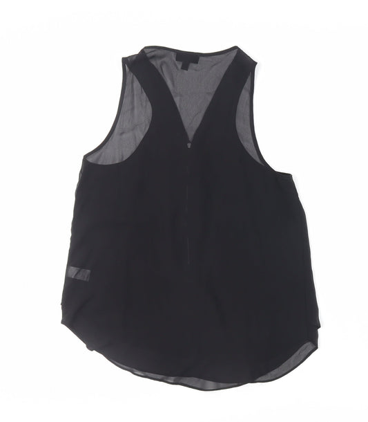 Womens UK Size 12 Topshop Black Basic Tank