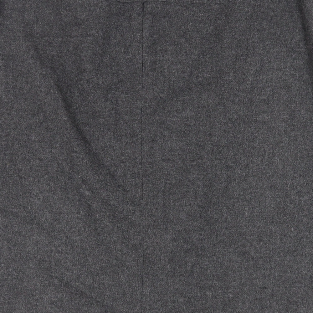 AMARANTO Womens Grey Acrylic Straight & Pencil Skirt Size 16 Zip