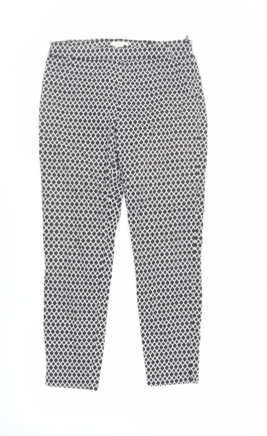 Womens UK Size 10 H&M Regular Fit Capri Black Trousers