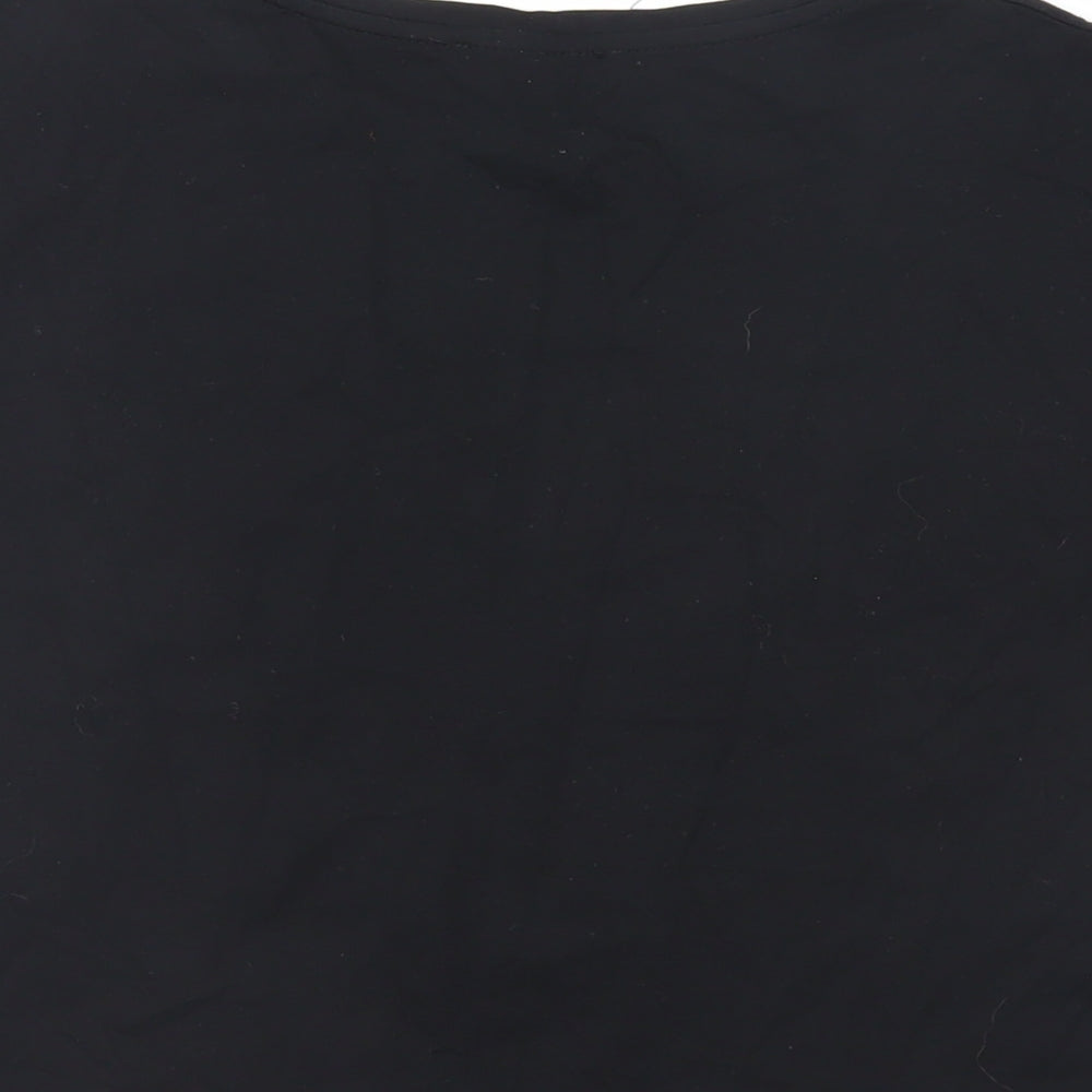 Womens UK Size S New Look Black Basic T-Shirt