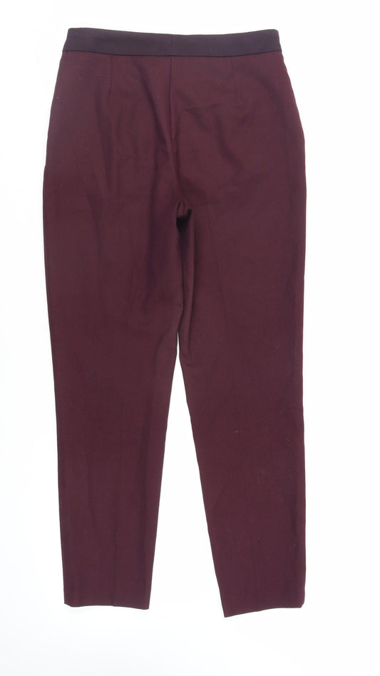 Womens UK Size 8 Marks and Spencer Regular Fit Dress Pants Purple Trousers