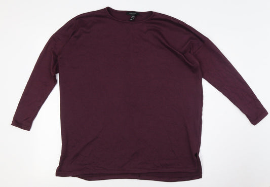 Womens UK Size 12 New Look Purple Basic Button-Up