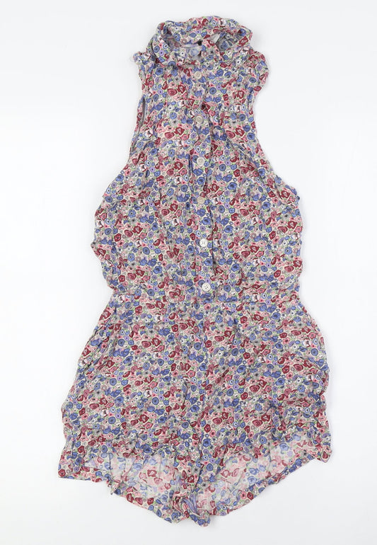 Womens UK Size 6 Divided by H&M One-Piece Multicoloured Playsuit