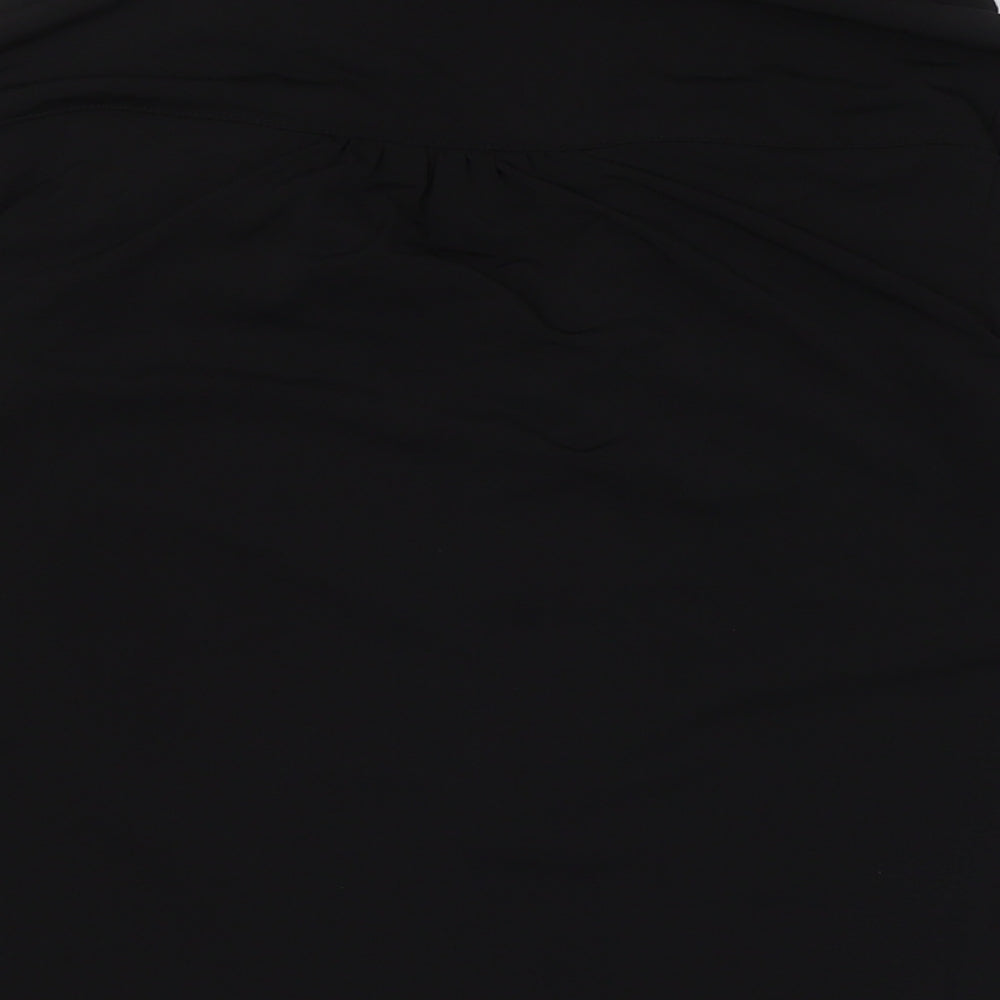 Womens UK Size M Premise Black Basic Button-Up