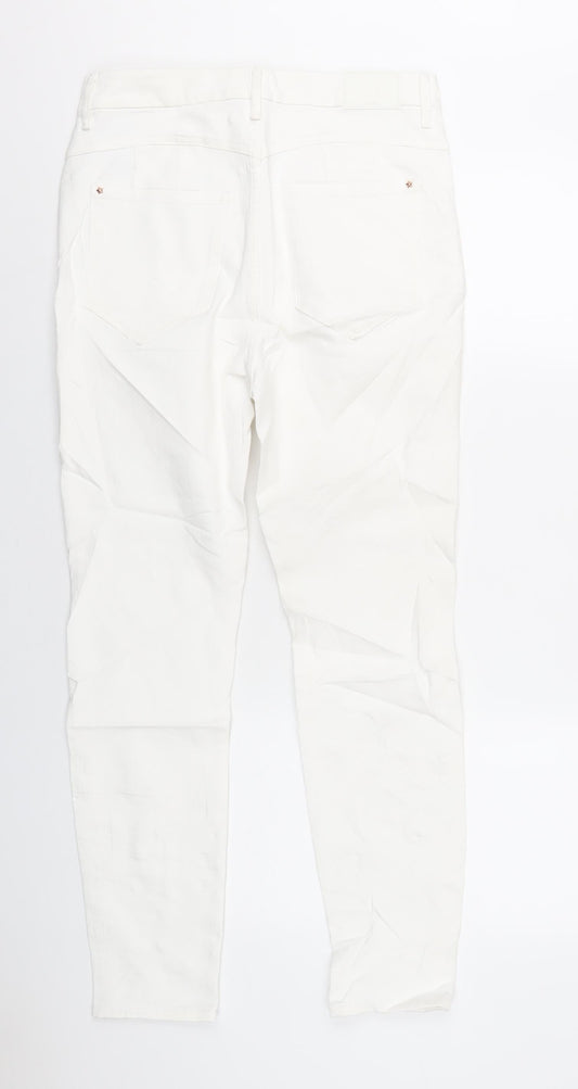 Womens UK Size 12 Marks and Spencer Regular Fit Skinny White Jeans