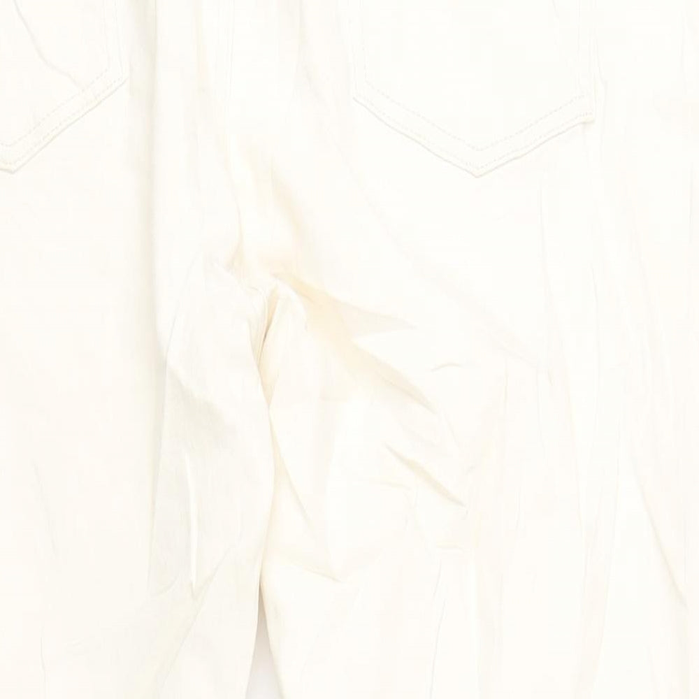 Womens UK Size 22 Marks and Spencer Slim Fit Straight Ivory Jeans