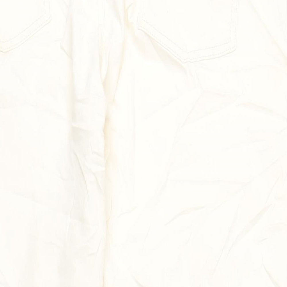 Womens UK Size 22 Marks and Spencer Slim Fit Straight Ivory Jeans