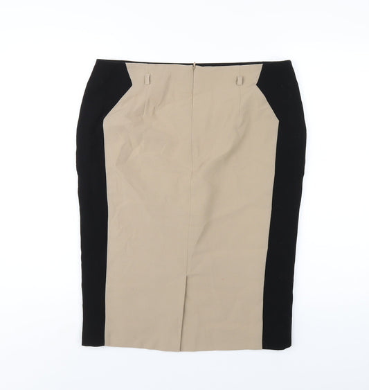 Principles Womens Brown Polyester Straight & Pencil Skirt Size 14 Zip