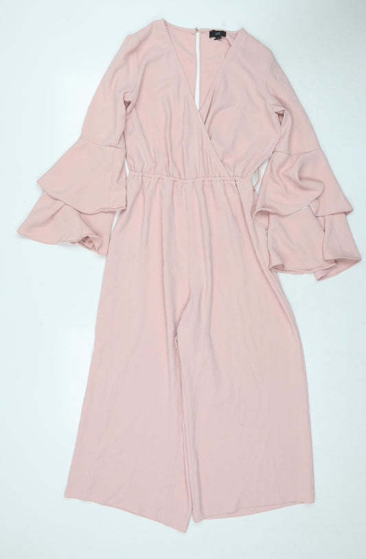 Womens UK Size 10 River Island One-Piece Pink Jumpsuit