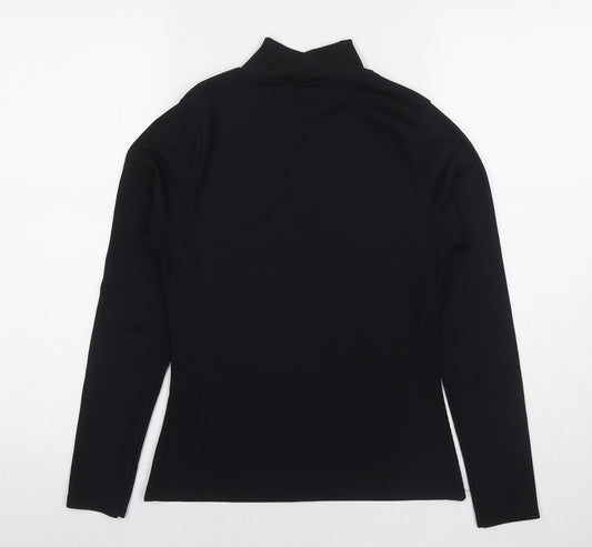 Womens UK Size 10 Edge Street Black Basic T-Shirt