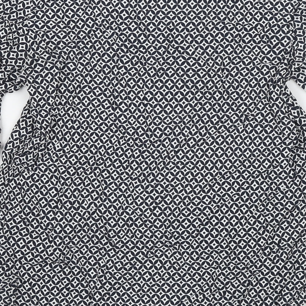 Womens UK Size L Zara Black Basic Blouse