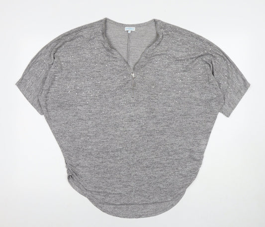 Womens UK Size M Blue Vanilla Grey Pullover Jumper