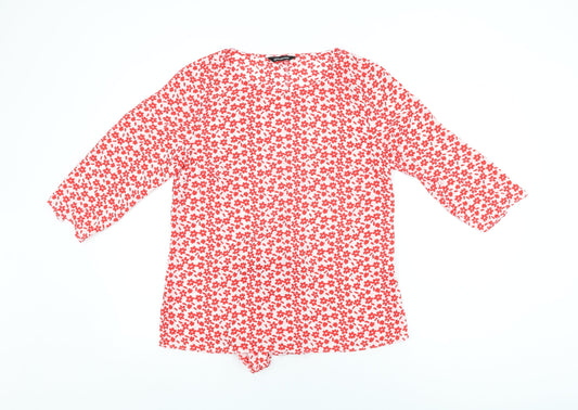 Womens UK Size 12 Kaleidoscope White Basic Blouse
