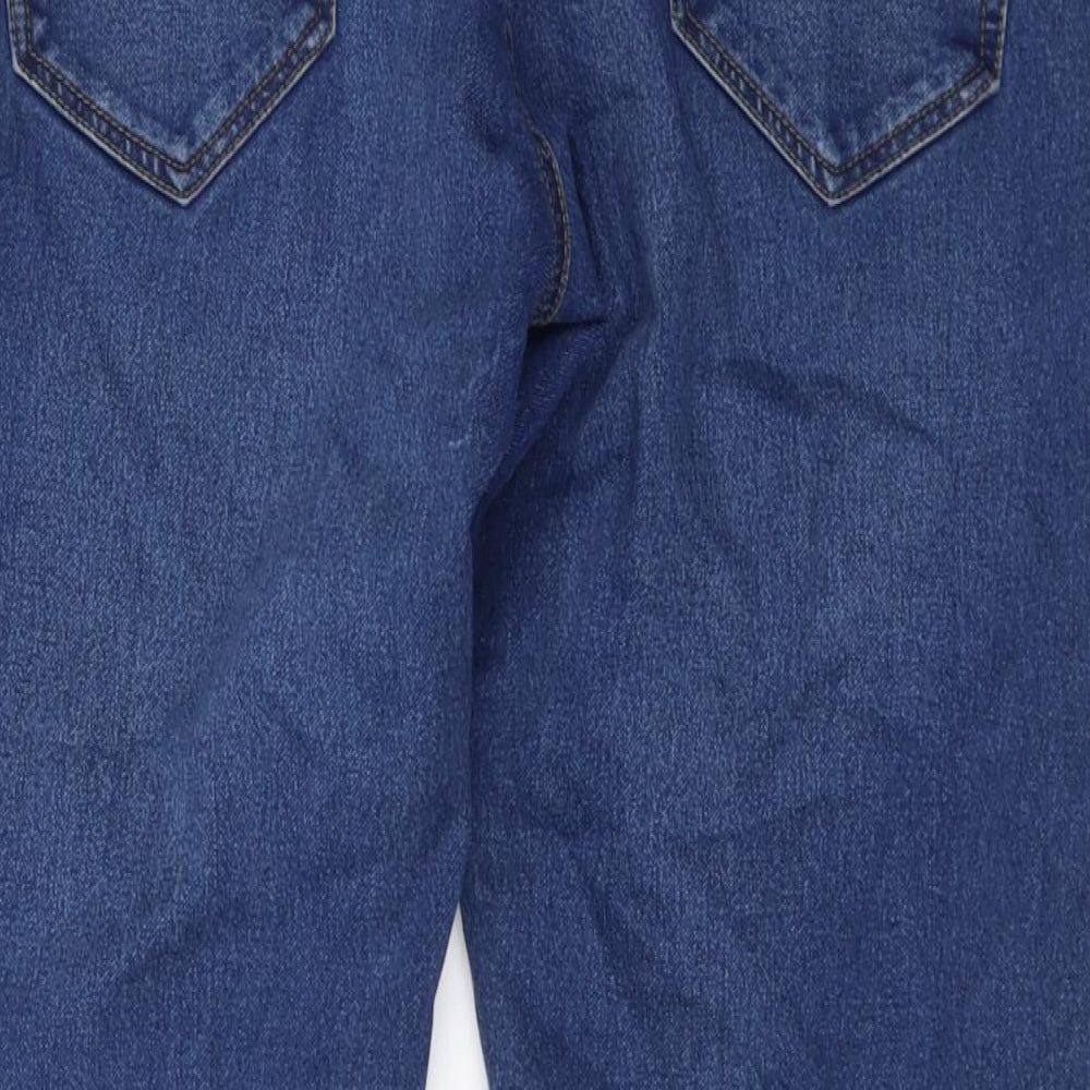 Easy Mens Blue Cotton Straight Jeans Size 36 in L30 in Regular Button