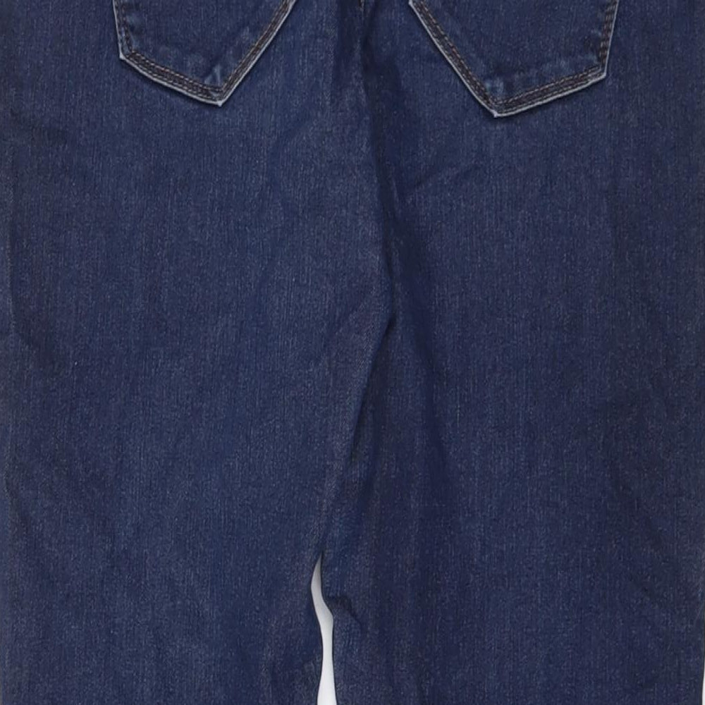 Dorothy Perkins Womens Blue Cotton Skinny Jeans Size 12 L28 in Regular Button