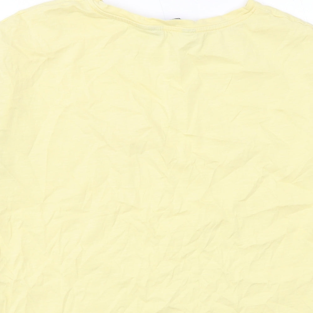 Womens UK Size 12 Dorothy Perkins Yellow Basic T-Shirt